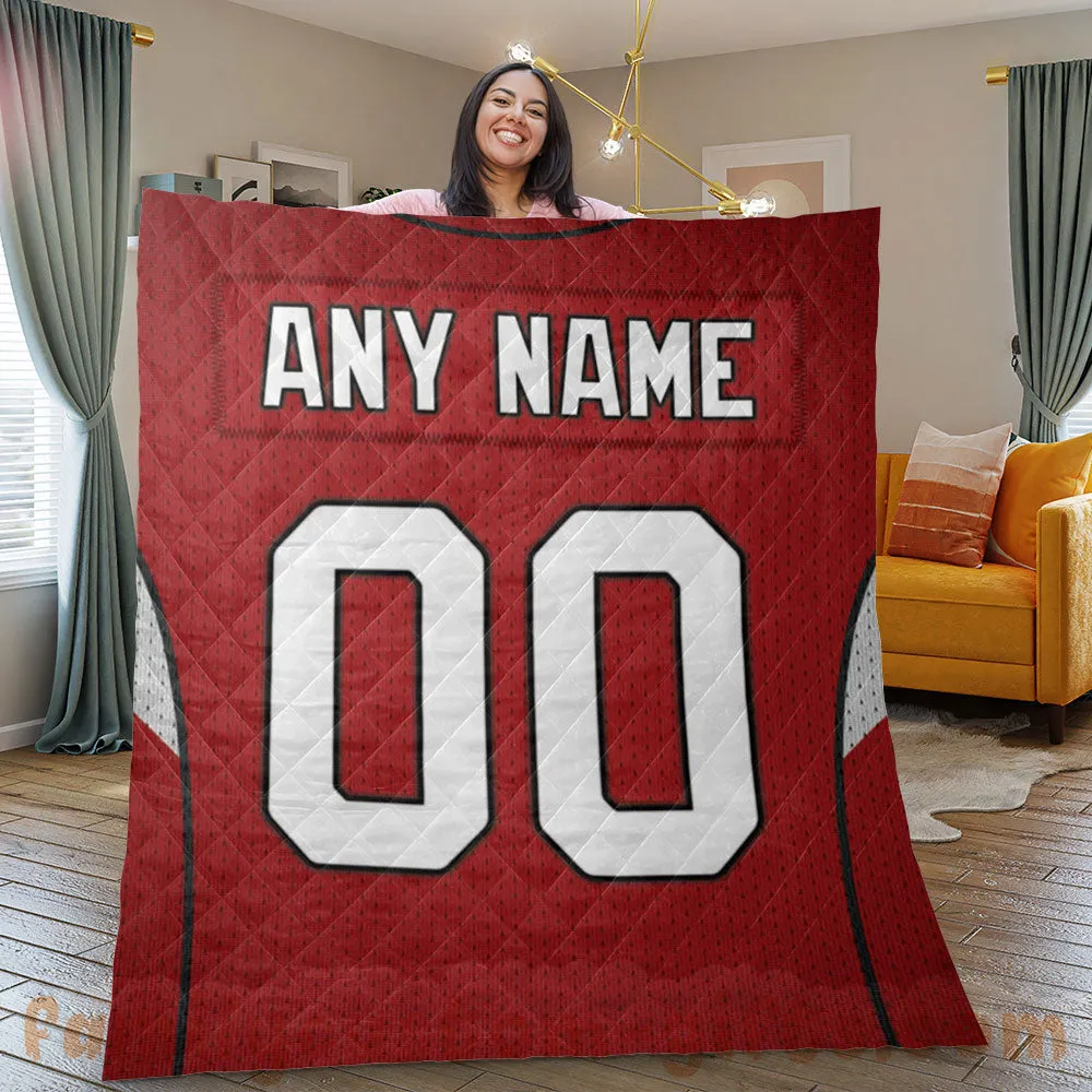 Custom Premium Quilt Blanket Arizona Jersey American Football Personalized Quilt Gifts for Her & Him