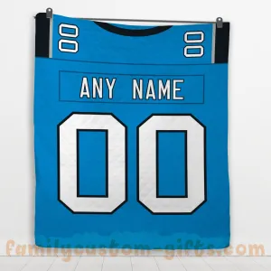 Custom Premium Quilt Blanket Carolina Jersey American Football Personalized Quilt Gifts for Her & Him