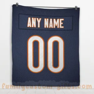 Custom Premium Quilt Blanket Chicago Jersey American Football Personalized Quilt Gifts for Her & Him