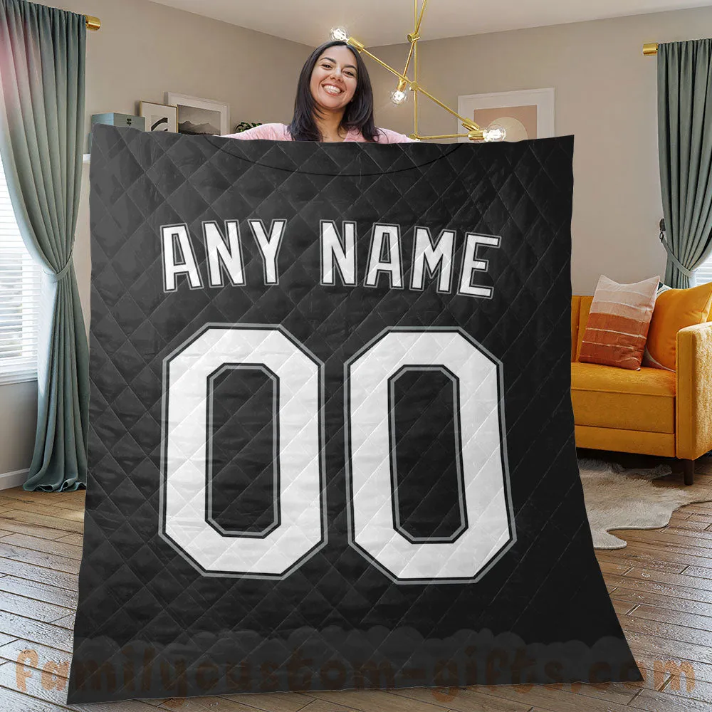 Custom Premium Quilt Blanket Chicago Jersey Baseball Personalized Quilt Gifts for Her & Him