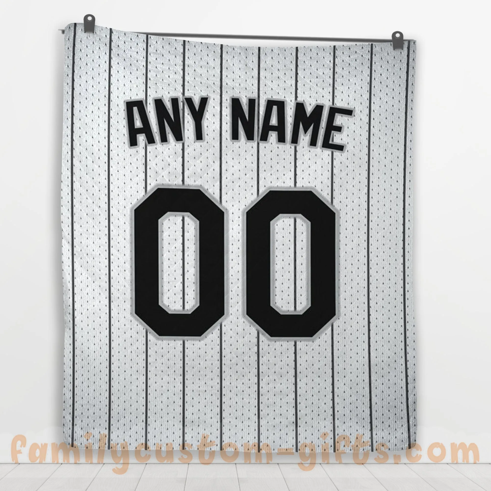 Custom Premium Quilt Blanket Chicago Jersey Baseball Personalized Quilt Gifts for Her & Him