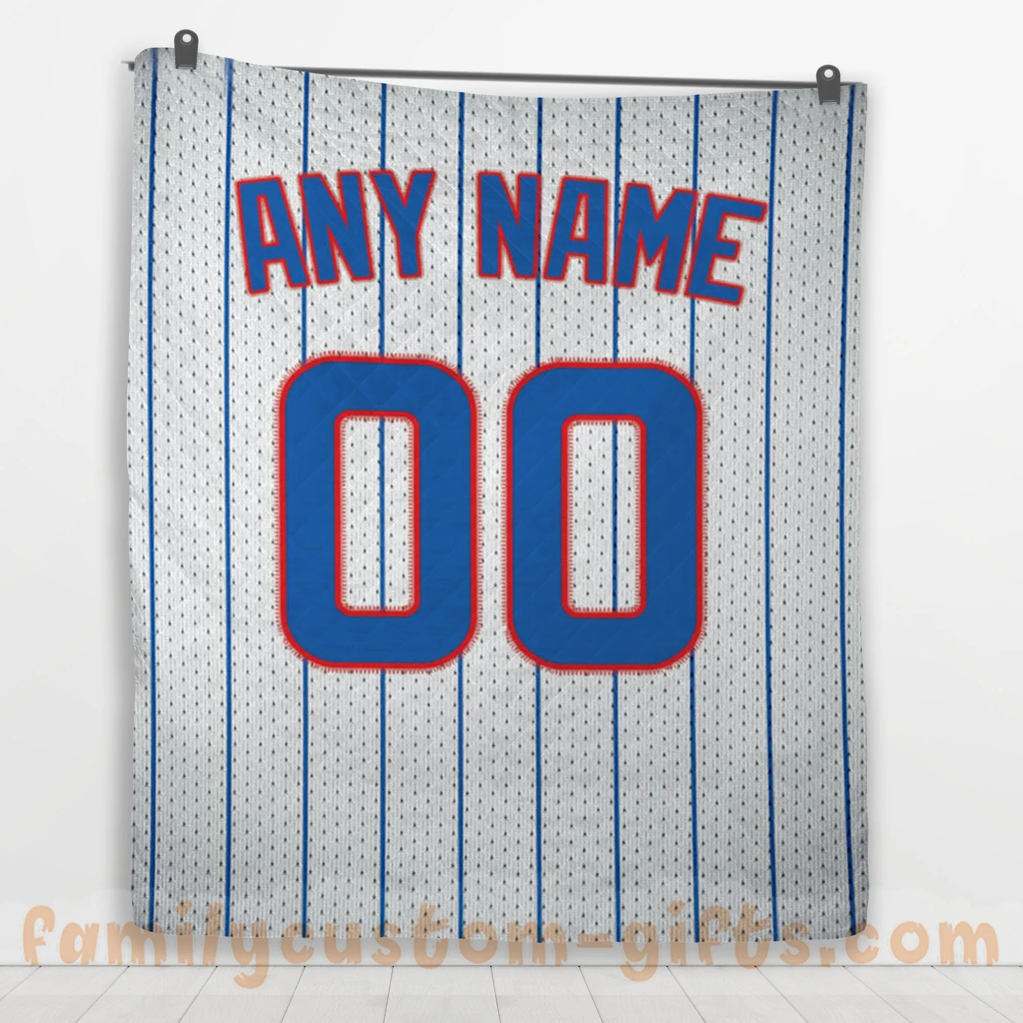 Custom Premium Quilt Blanket Chicago Jersey Baseball Personalized Quilt Gifts for Her & Him