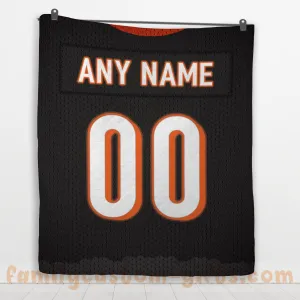 Custom Premium Quilt Blanket Cincinnati Jersey American Football Personalized Quilt Gifts for Her & Him