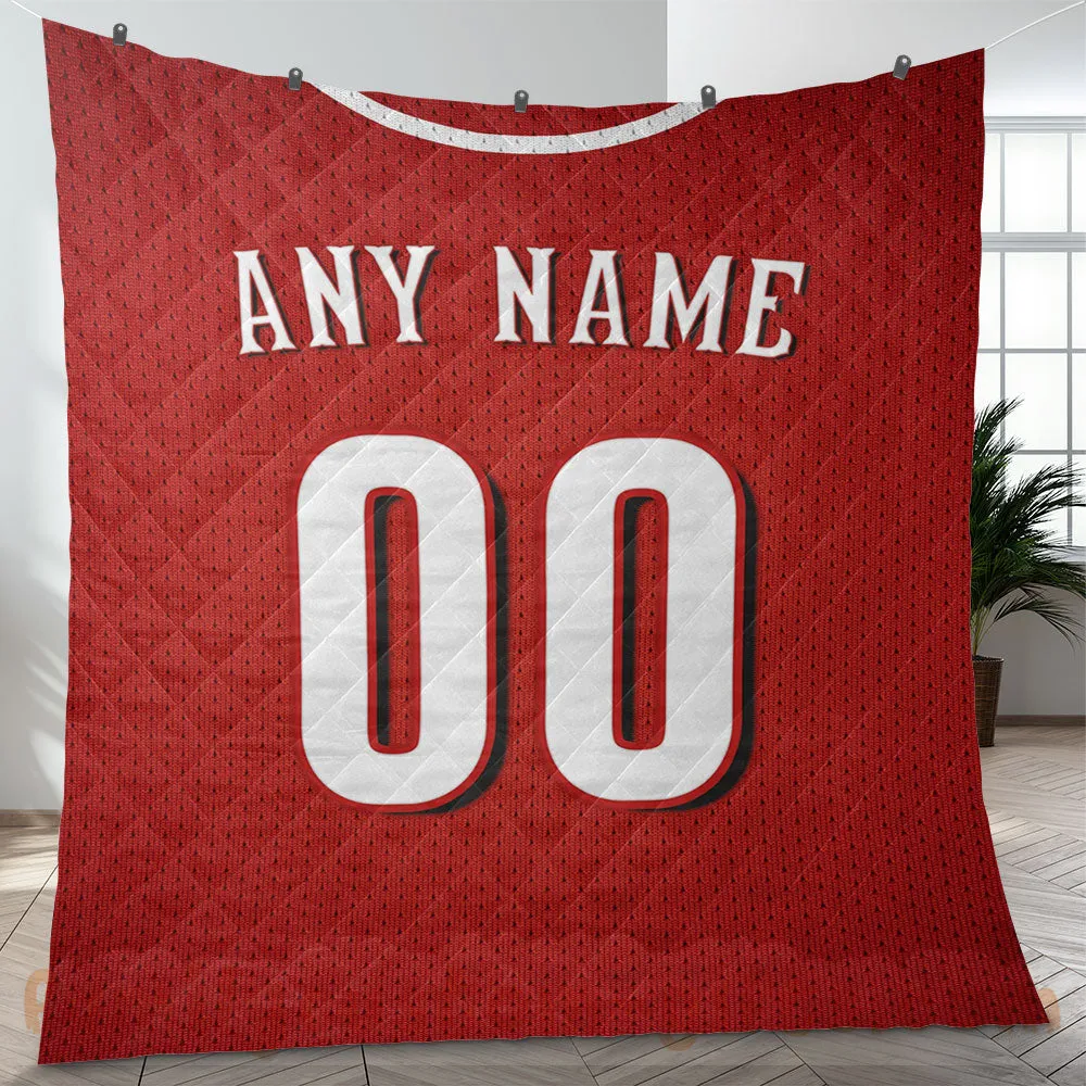 Custom Premium Quilt Blanket Cincinnati Jersey Baseball Personalized Quilt Gifts for Her & Him