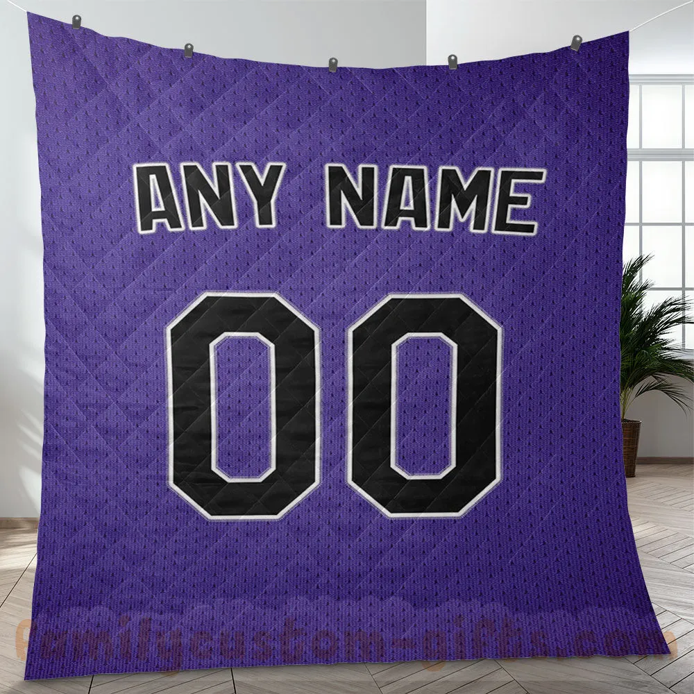 Custom Premium Quilt Blanket Colorado Jersey Baseball Personalized Quilt Gifts for Her & Him