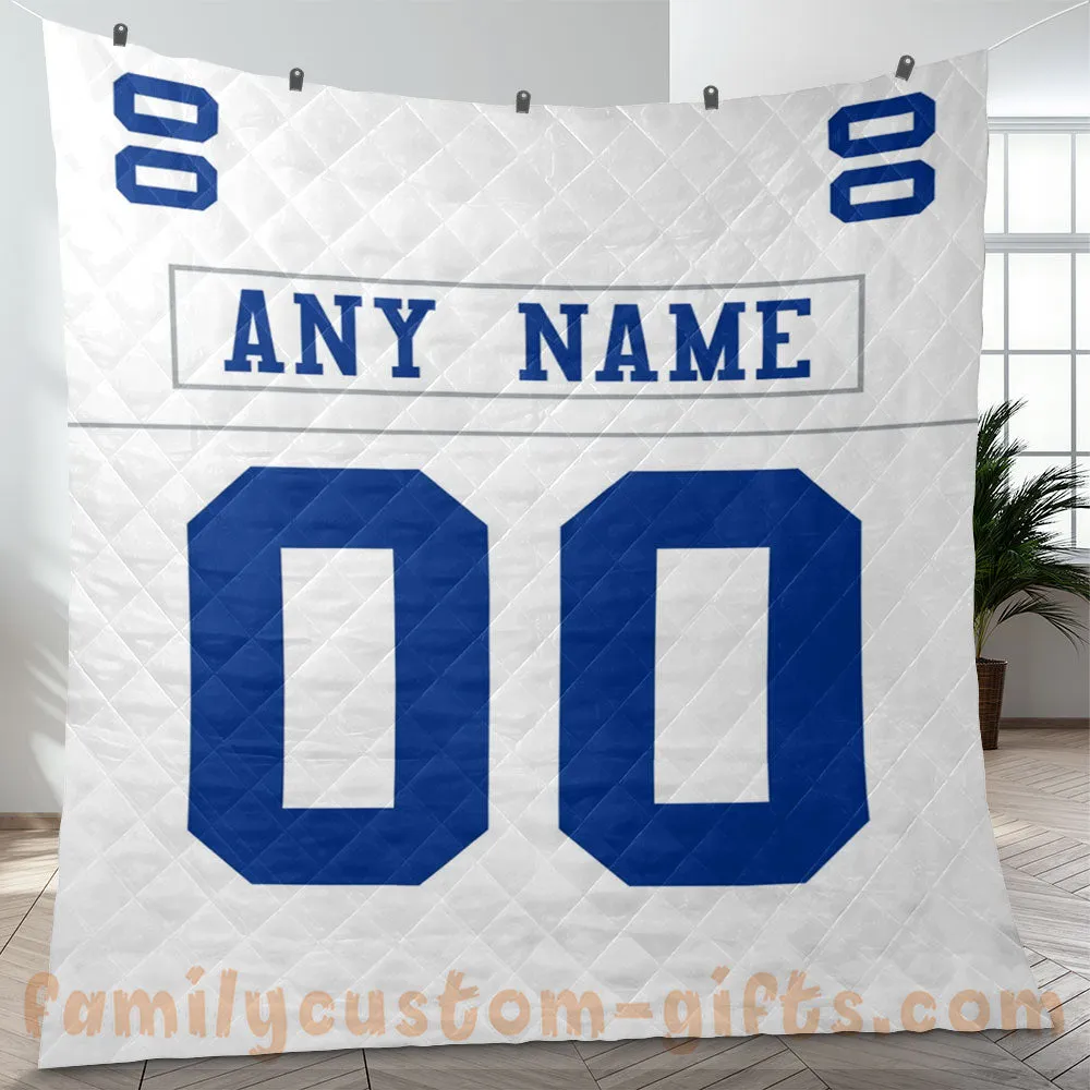 Custom Premium Quilt Blanket Dallas Jersey American Football Personalized Quilt Gifts for Her & Him