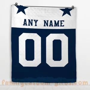 Custom Premium Quilt Blanket Dallas Jersey American Football Personalized Quilt Gifts for Her & Him