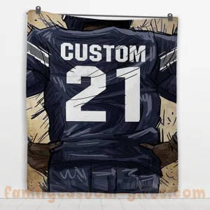 Custom Premium Quilt Blanket Dallas Jersey American Football Personalized Quilt Gifts for Her & Him