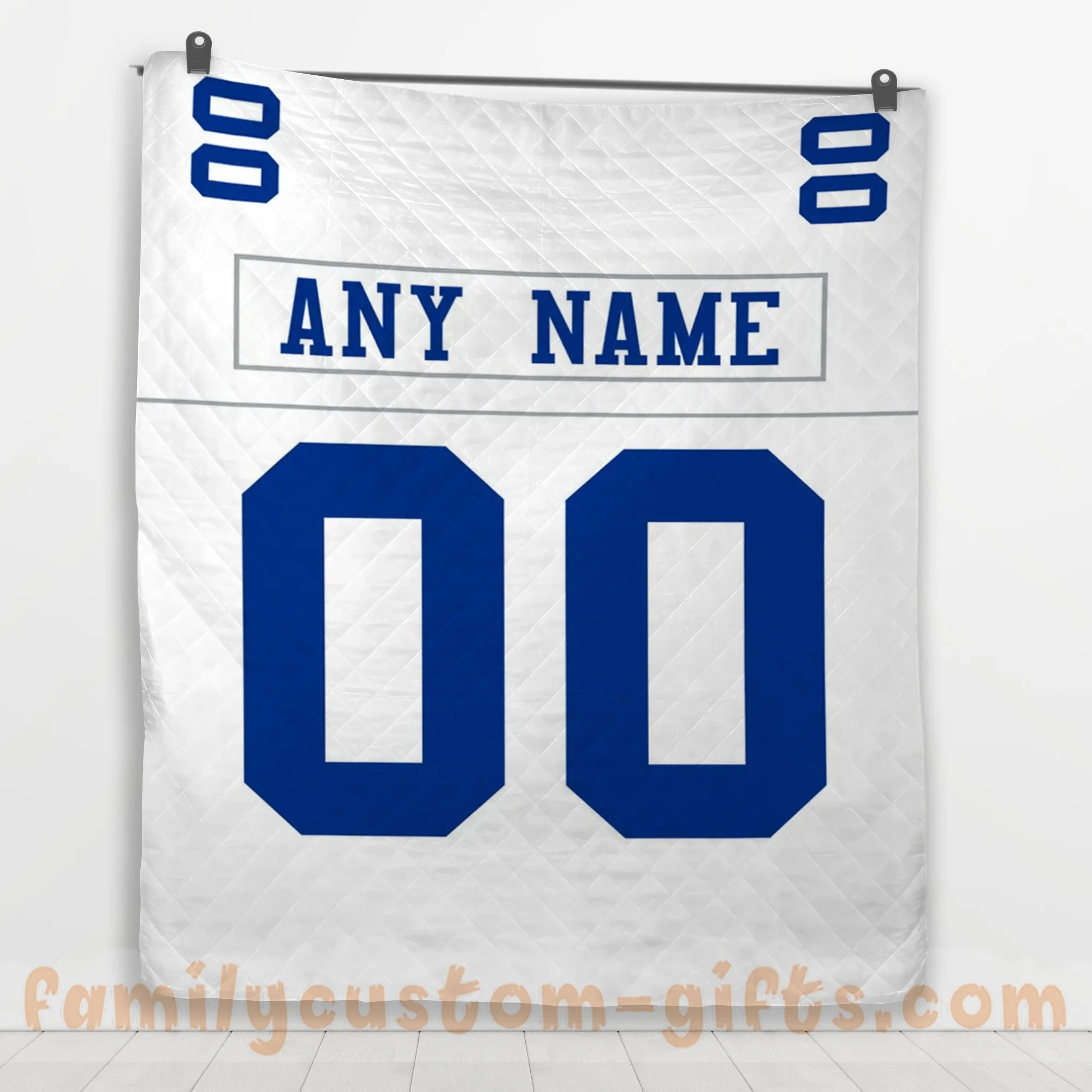 Custom Premium Quilt Blanket Dallas Jersey American Football Personalized Quilt Gifts for Her & Him