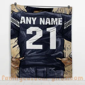 Custom Premium Quilt Blanket Dallas Jersey American Football Personalized Quilt Gifts for Her & Him