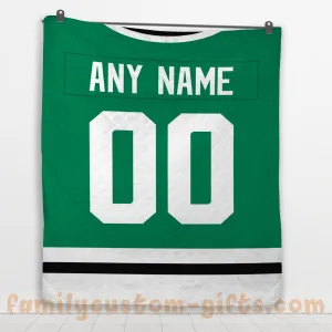 Custom Premium Quilt Blanket Dallas Jersey Ice Hockey Personalized Quilt Gifts for Her & Him