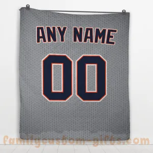 Custom Premium Quilt Blanket Detroit Jersey Baseball Personalized Quilt Gifts for Her & Him