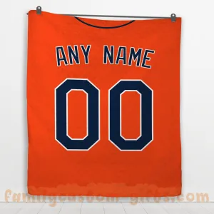 Custom Premium Quilt Blanket Detroit Jersey Baseball Personalized Quilt Gifts for Her & Him