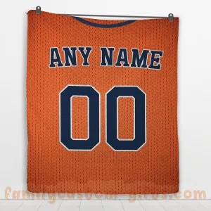 Custom Premium Quilt Blanket Houston Jersey Baseball Personalized Quilt Gifts for Her & Him