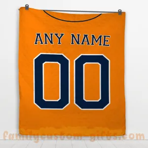 Custom Premium Quilt Blanket Houston Jersey Baseball Personalized Quilt Gifts for Her & Him