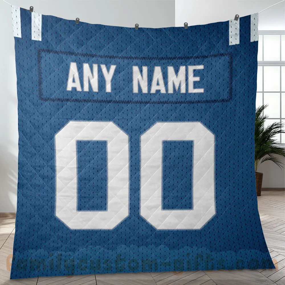 Custom Premium Quilt Blanket Indianapolis Jersey American Football Personalized Quilt Gifts for Her & Him