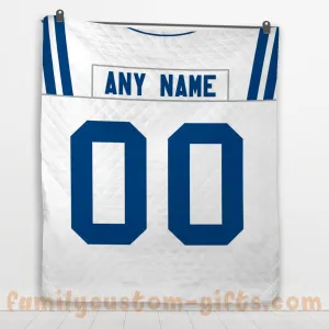 Custom Premium Quilt Blanket Indianapolis Jersey American Football Personalized Quilt Gifts for Her & Him