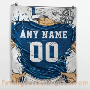 Custom Premium Quilt Blanket Indianapolis Jersey American Football Personalized Quilt Gifts for Her & Him