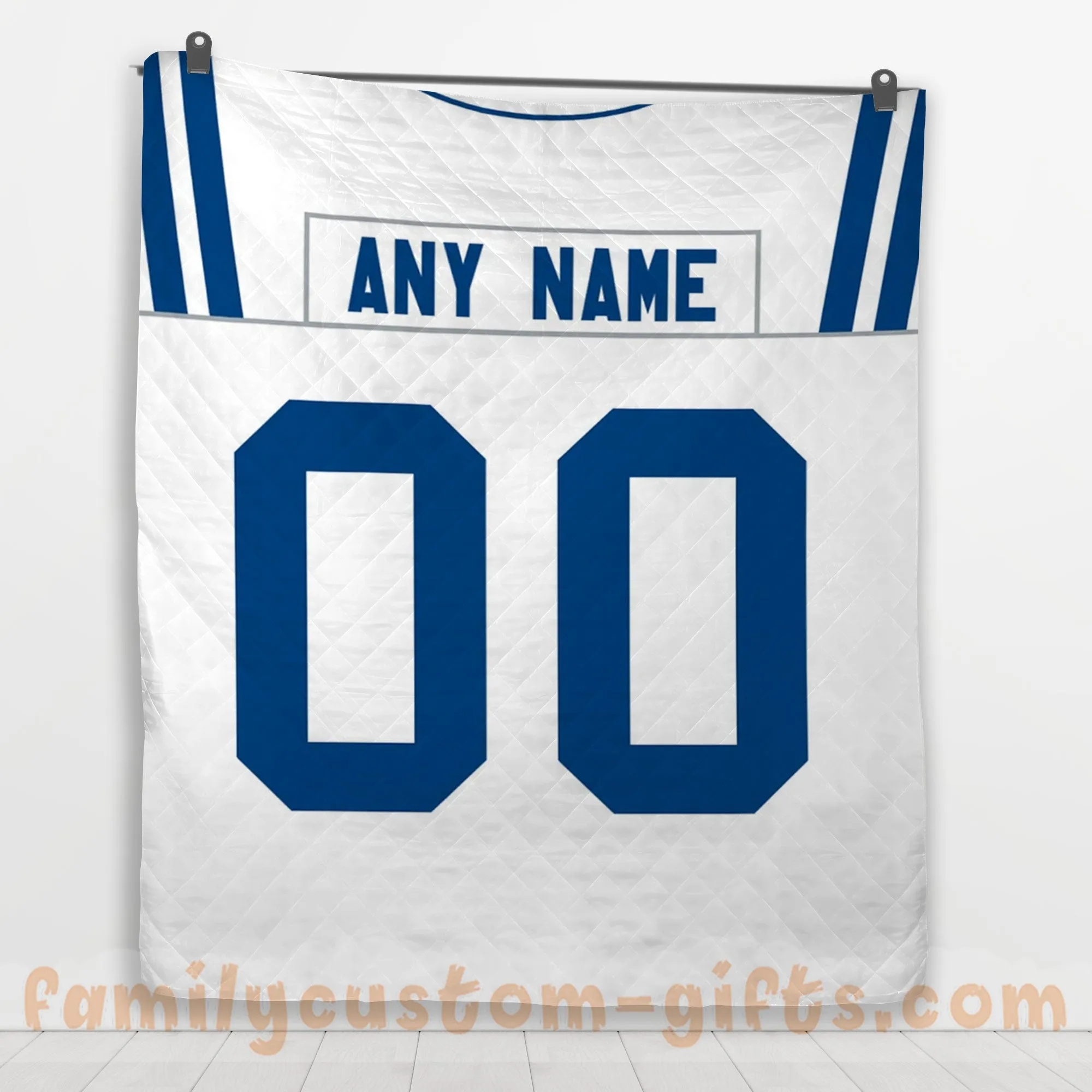 Custom Premium Quilt Blanket Indianapolis Jersey American Football Personalized Quilt Gifts for Her & Him