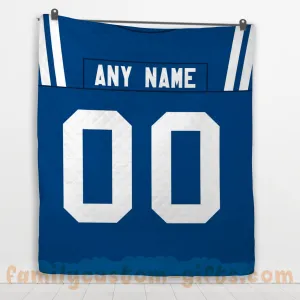 Custom Premium Quilt Blanket Indianapolis Jersey American Football Personalized Quilt Gifts for Her & Him