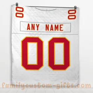 Custom Premium Quilt Blanket Kansas City Jersey American Football Personalized Quilt Gifts for Her & Him