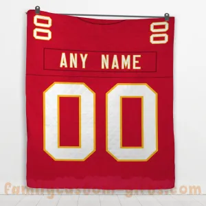 Custom Premium Quilt Blanket Kansas City Jersey American Football Personalized Quilt Gifts for Her & Him