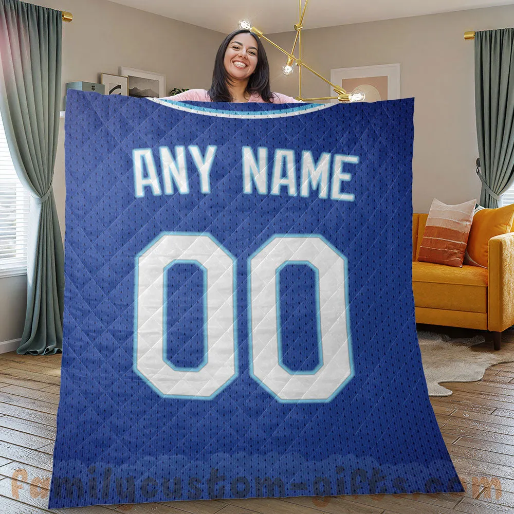Custom Premium Quilt Blanket Kansas City Jersey Baseball Personalized Quilt Gifts for Her & Him