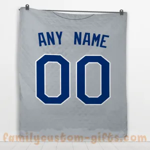 Custom Premium Quilt Blanket Kansas City Jersey Baseball Personalized Quilt Gifts for Her & Him