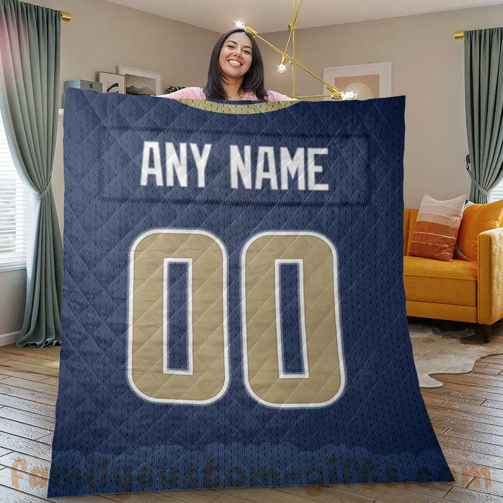 Custom Premium Quilt Blanket Los Angeles Jersey American Football Personalized Quilt Gifts for Her & Him