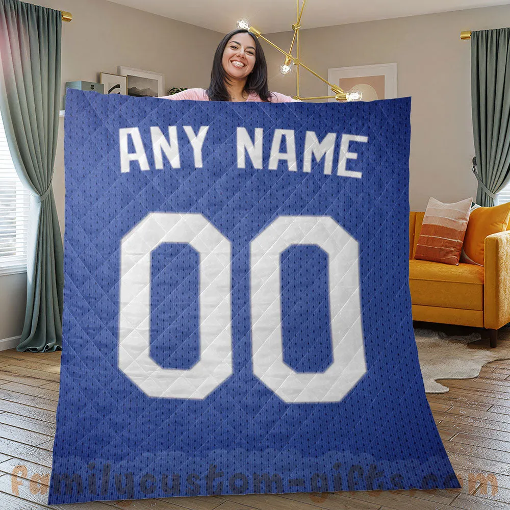 Custom Premium Quilt Blanket Los Angeles Jersey Baseball Personalized Quilt Gifts for Her & Him
