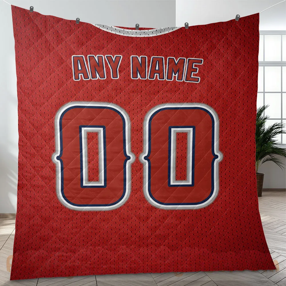 Custom Premium Quilt Blanket Los Angeles Jersey Baseball Personalized Quilt Gifts for Her & Him