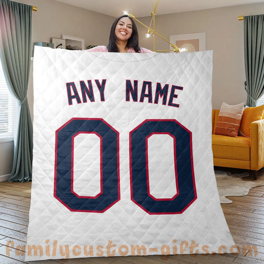 Custom Premium Quilt Blanket Minnesota Jersey Baseball Personalized Quilt Gifts for Her & Him