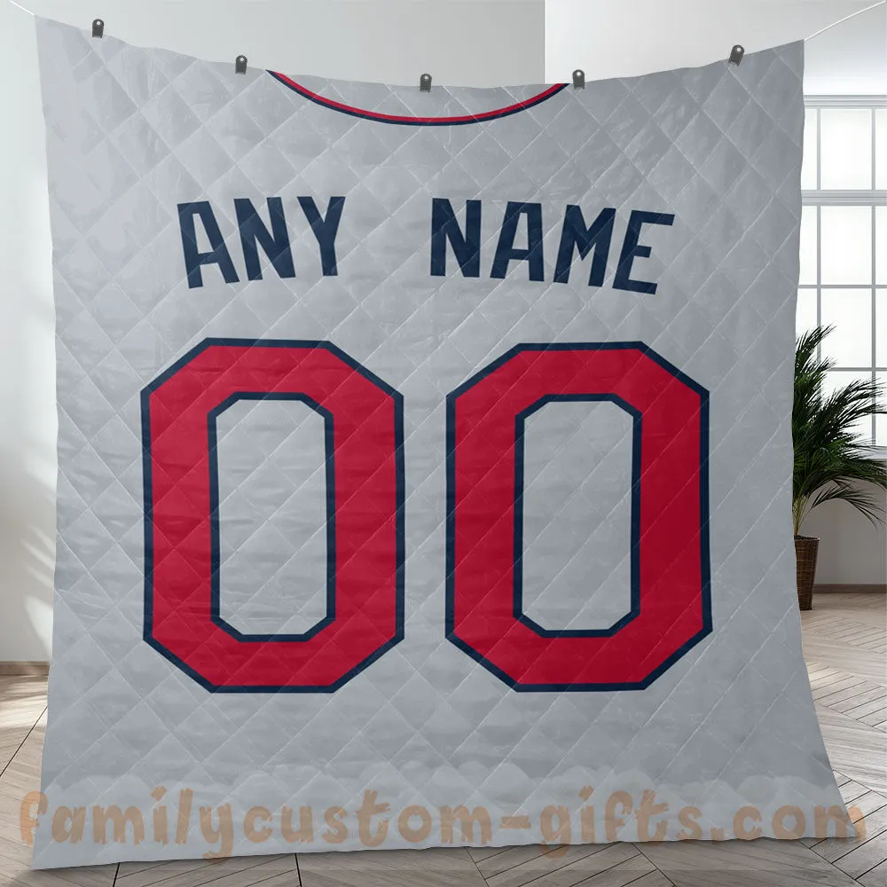 Custom Premium Quilt Blanket Minnesota Jersey Baseball Personalized Quilt Gifts for Her & Him