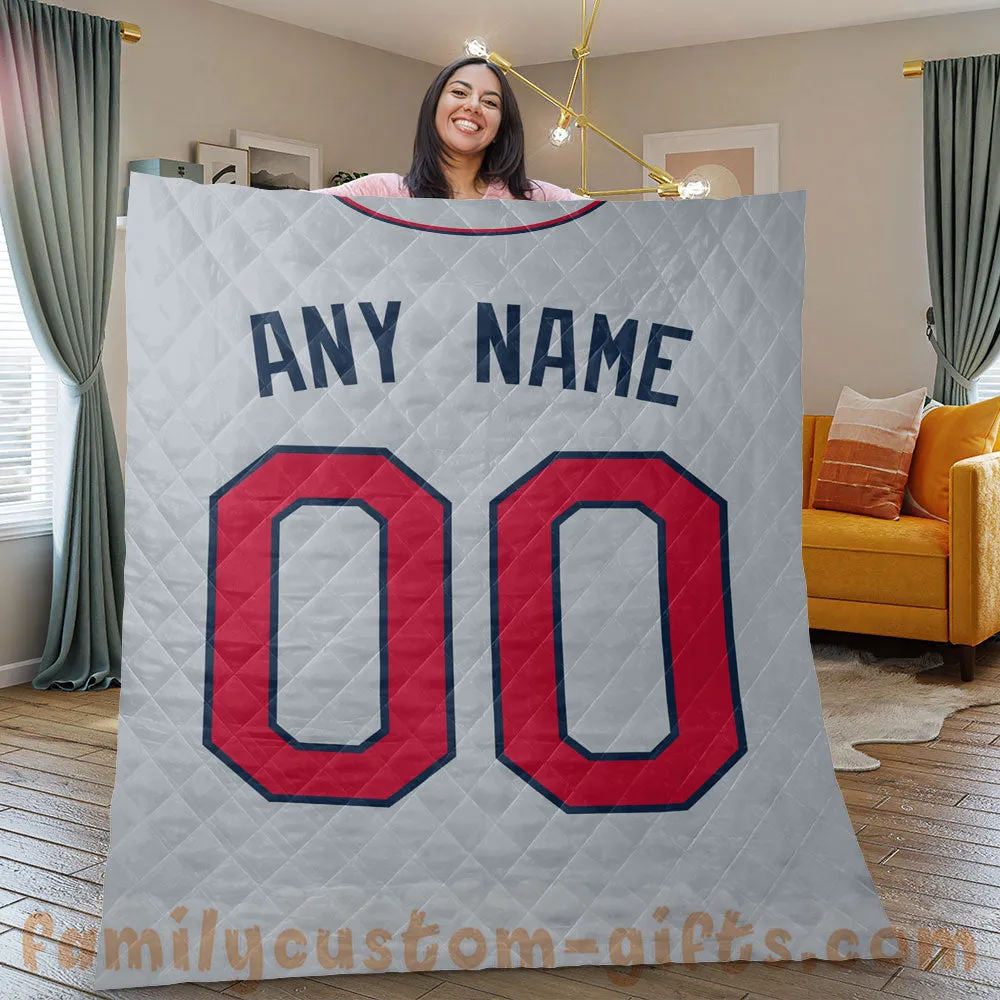 Custom Premium Quilt Blanket Minnesota Jersey Baseball Personalized Quilt Gifts for Her & Him