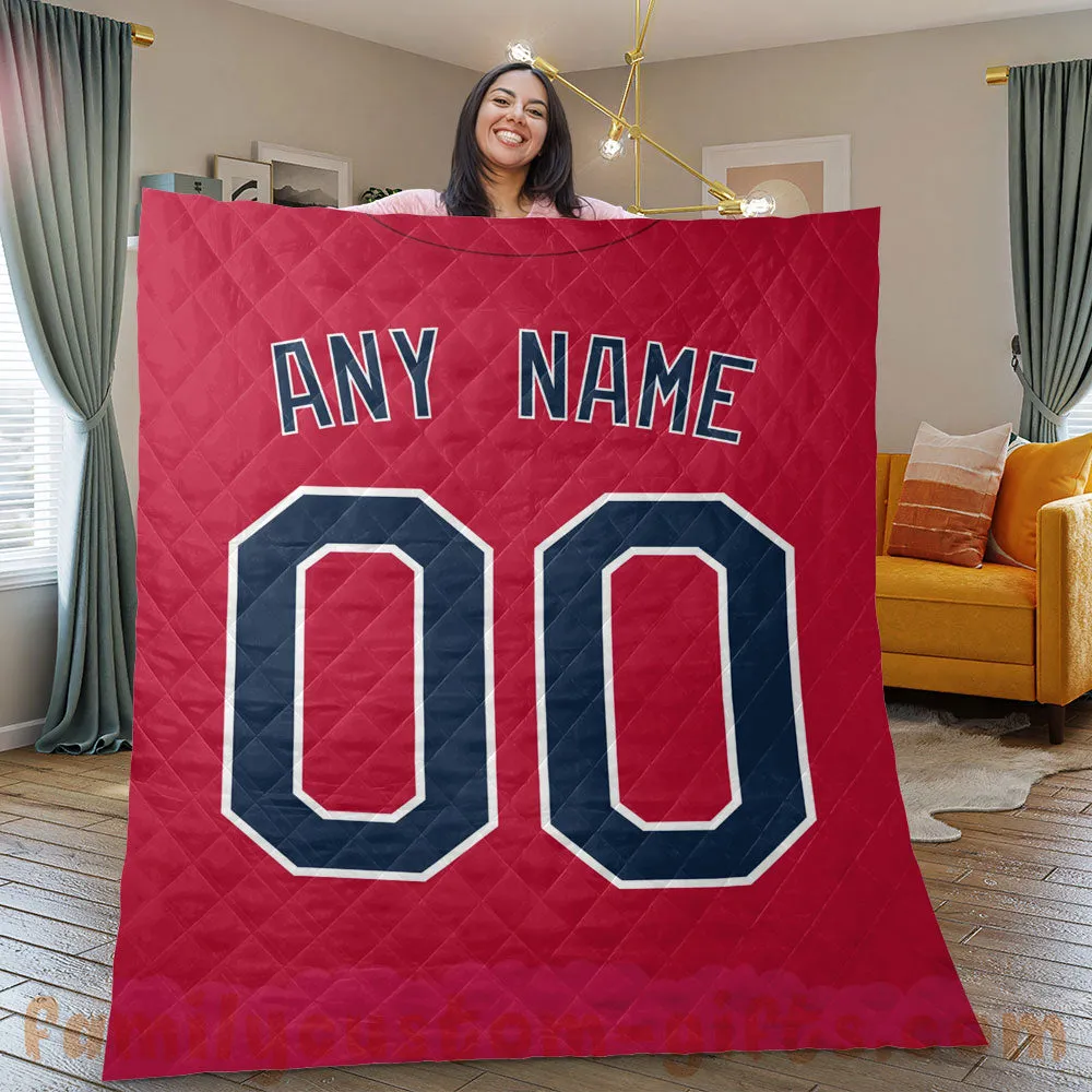 Custom Premium Quilt Blanket Minnesota Jersey Baseball Personalized Quilt Gifts for Her & Him