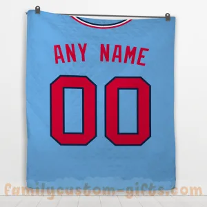 Custom Premium Quilt Blanket Minnesota Jersey Baseball Personalized Quilt Gifts for Her & Him