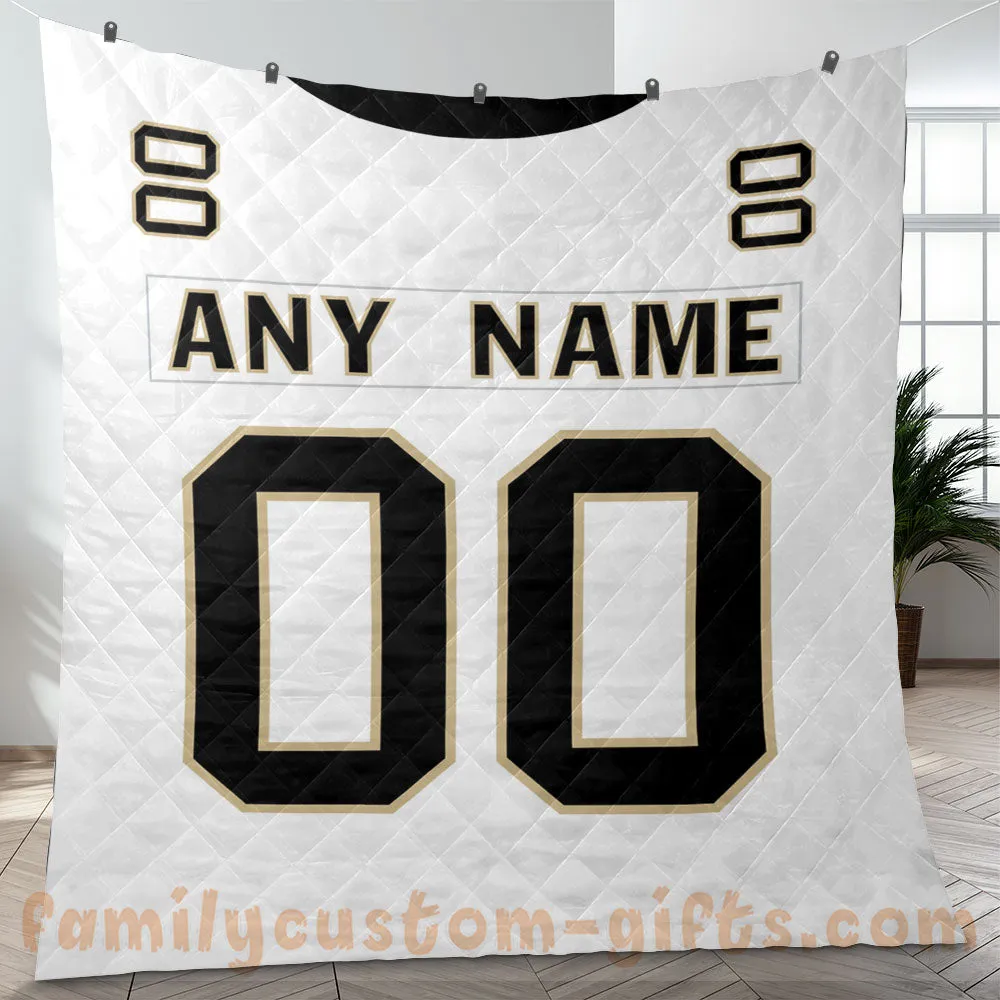 Custom Premium Quilt Blanket New Orleans Jersey American Football Personalized Quilt Gifts for Her & Him