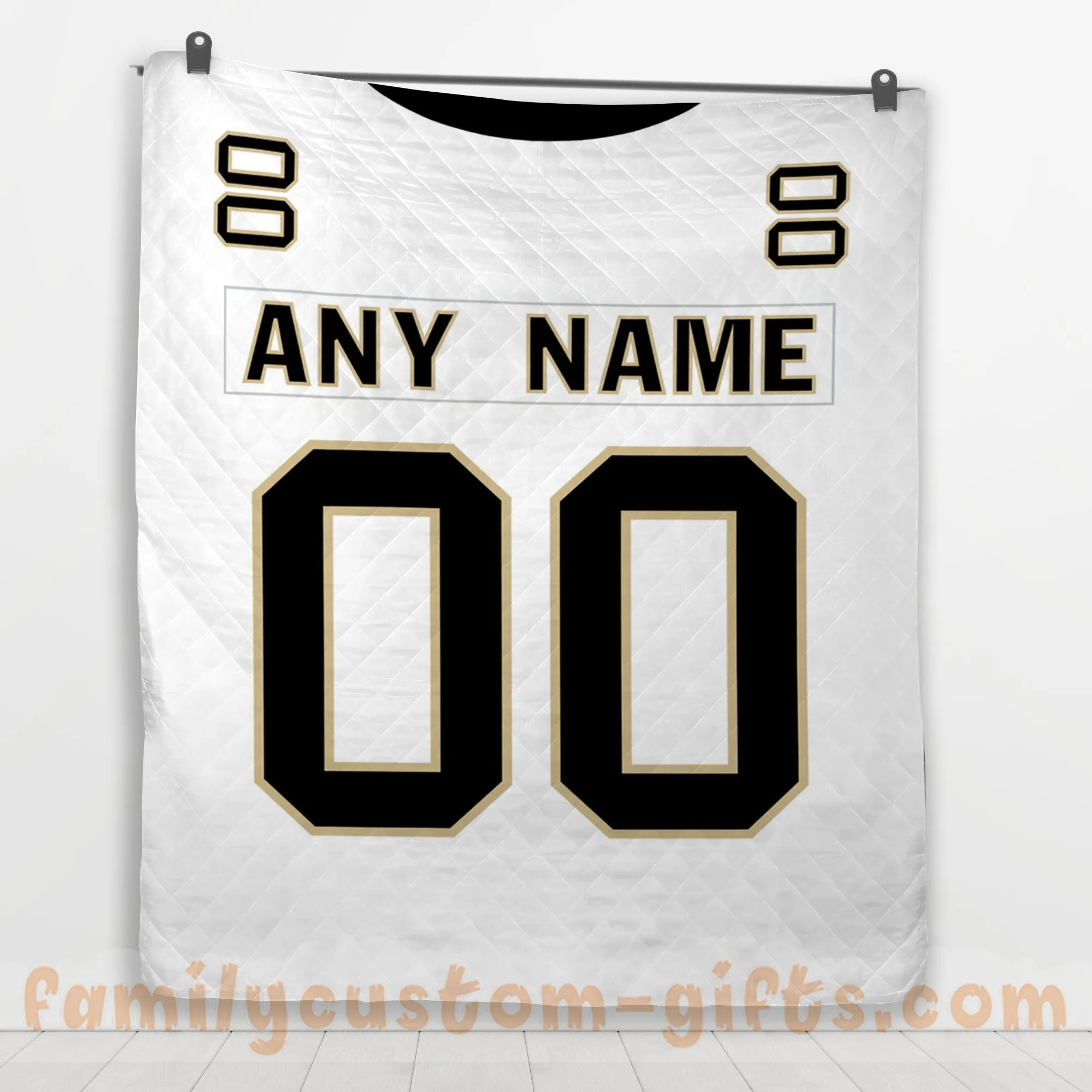 Custom Premium Quilt Blanket New Orleans Jersey American Football Personalized Quilt Gifts for Her & Him