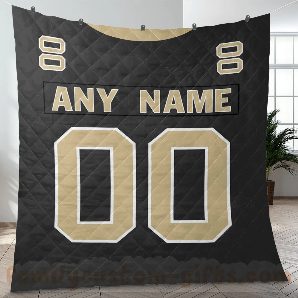 Custom Premium Quilt Blanket New Orleans Jersey American Football Personalized Quilt Gifts for Her & Him