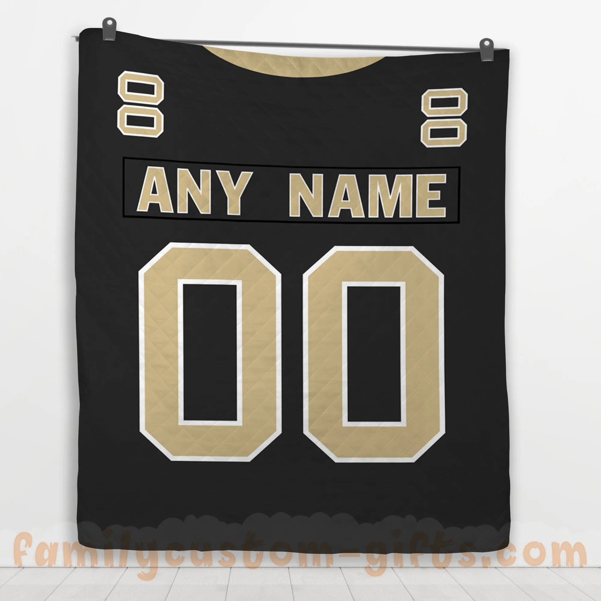 Custom Premium Quilt Blanket New Orleans Jersey American Football Personalized Quilt Gifts for Her & Him