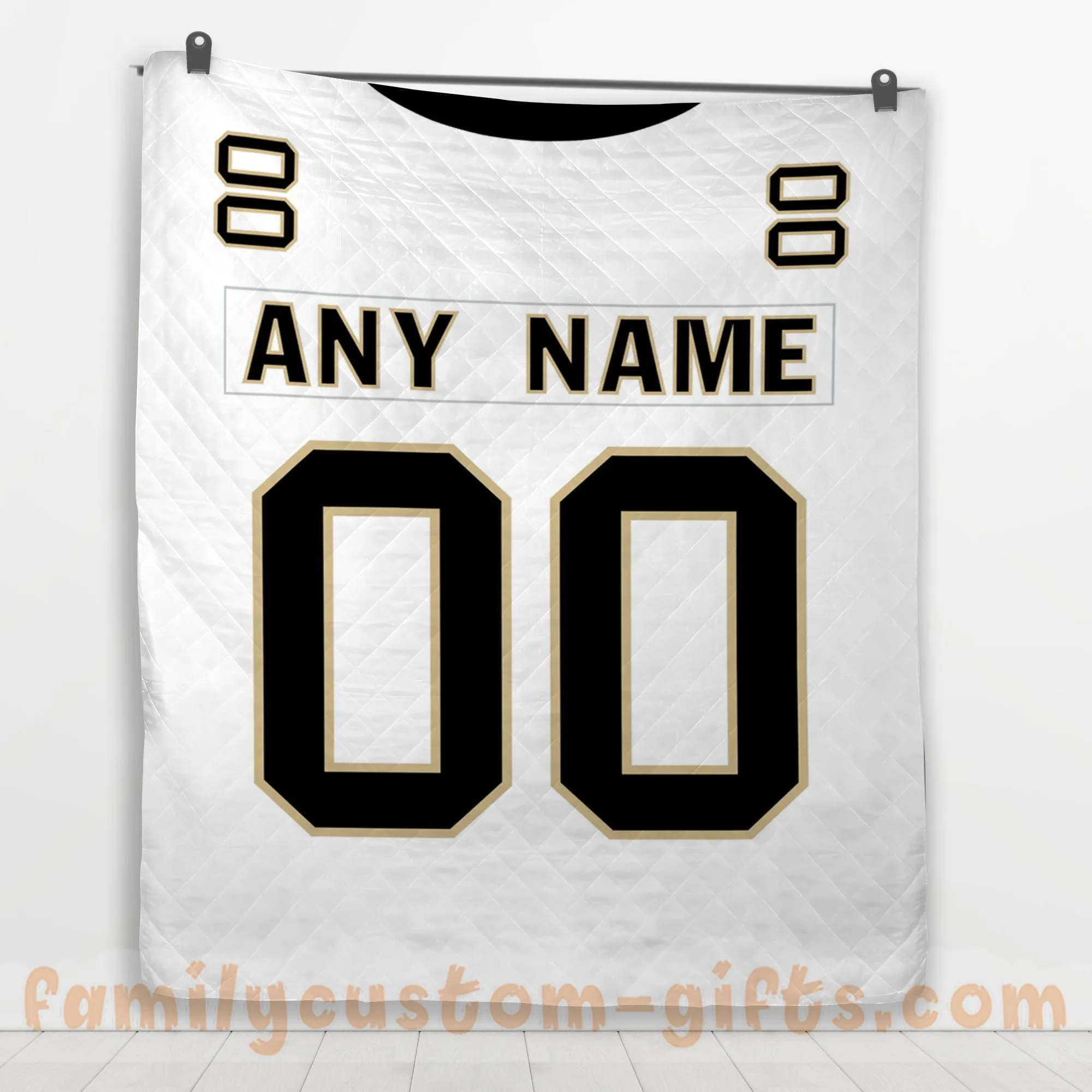 Custom Premium Quilt Blanket New Orleans Jersey American Football Personalized Quilt Gifts for Her & Him