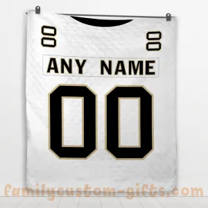 Custom Premium Quilt Blanket New Orleans Jersey American Football Personalized Quilt Gifts for Her & Him