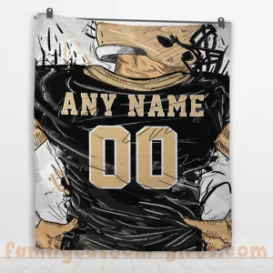 Custom Premium Quilt Blanket New Orleans Jersey American Football Personalized Quilt Gifts for Her & Him