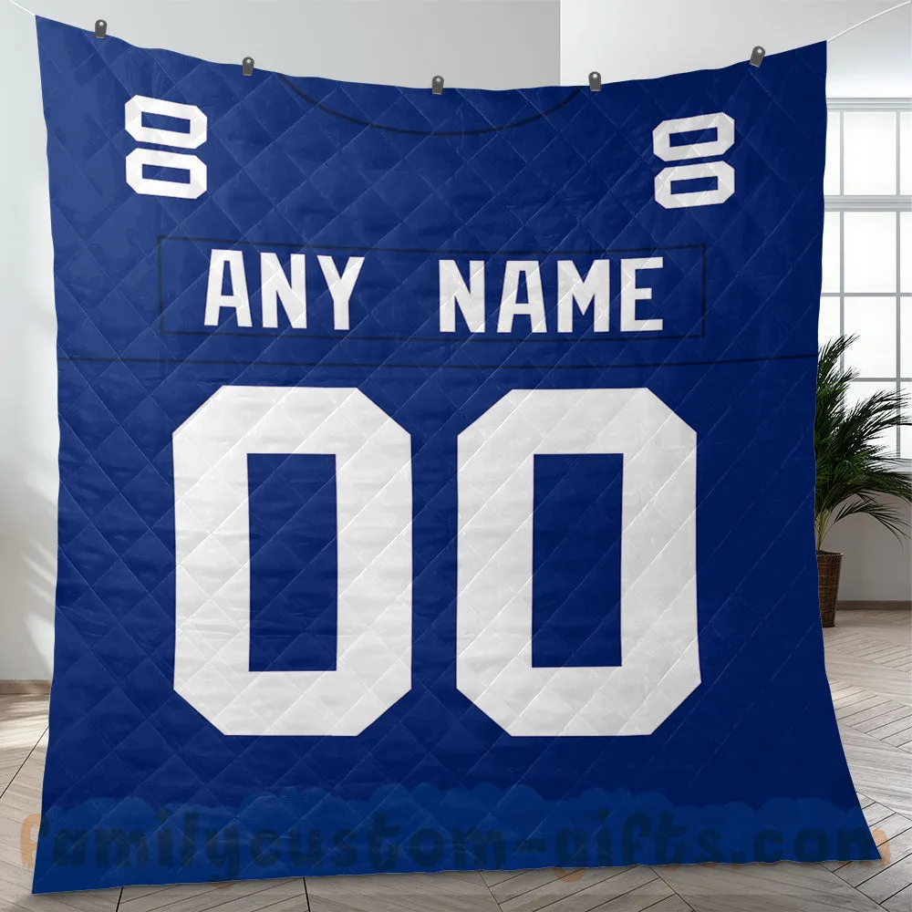 Custom Premium Quilt Blanket New York Jersey American Football Personalized Quilt Gifts for Her & Him
