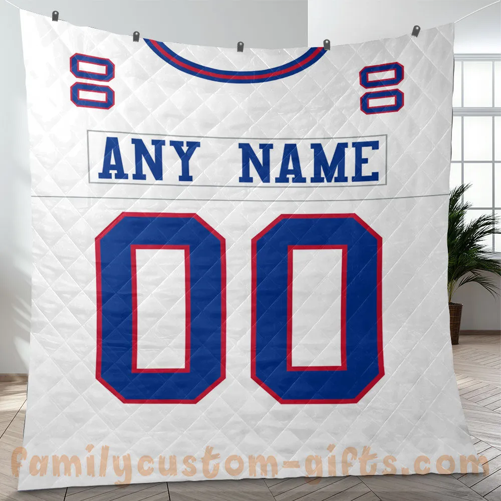 Custom Premium Quilt Blanket New York Jersey American Football Personalized Quilt Gifts for Her & Him