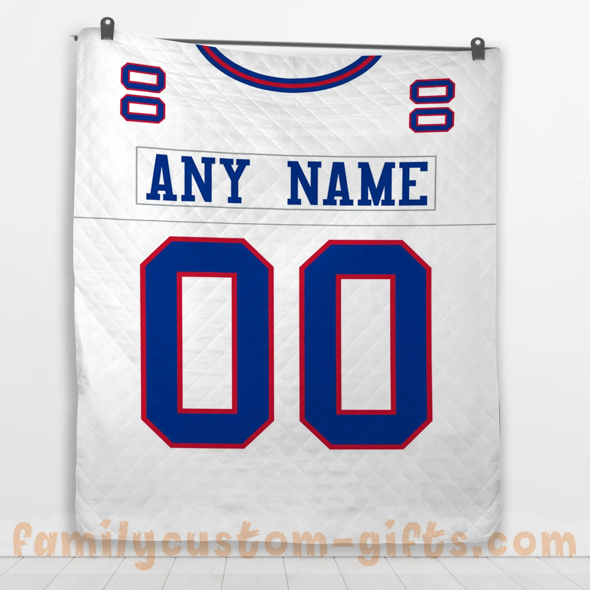 Custom Premium Quilt Blanket New York Jersey American Football Personalized Quilt Gifts for Her & Him