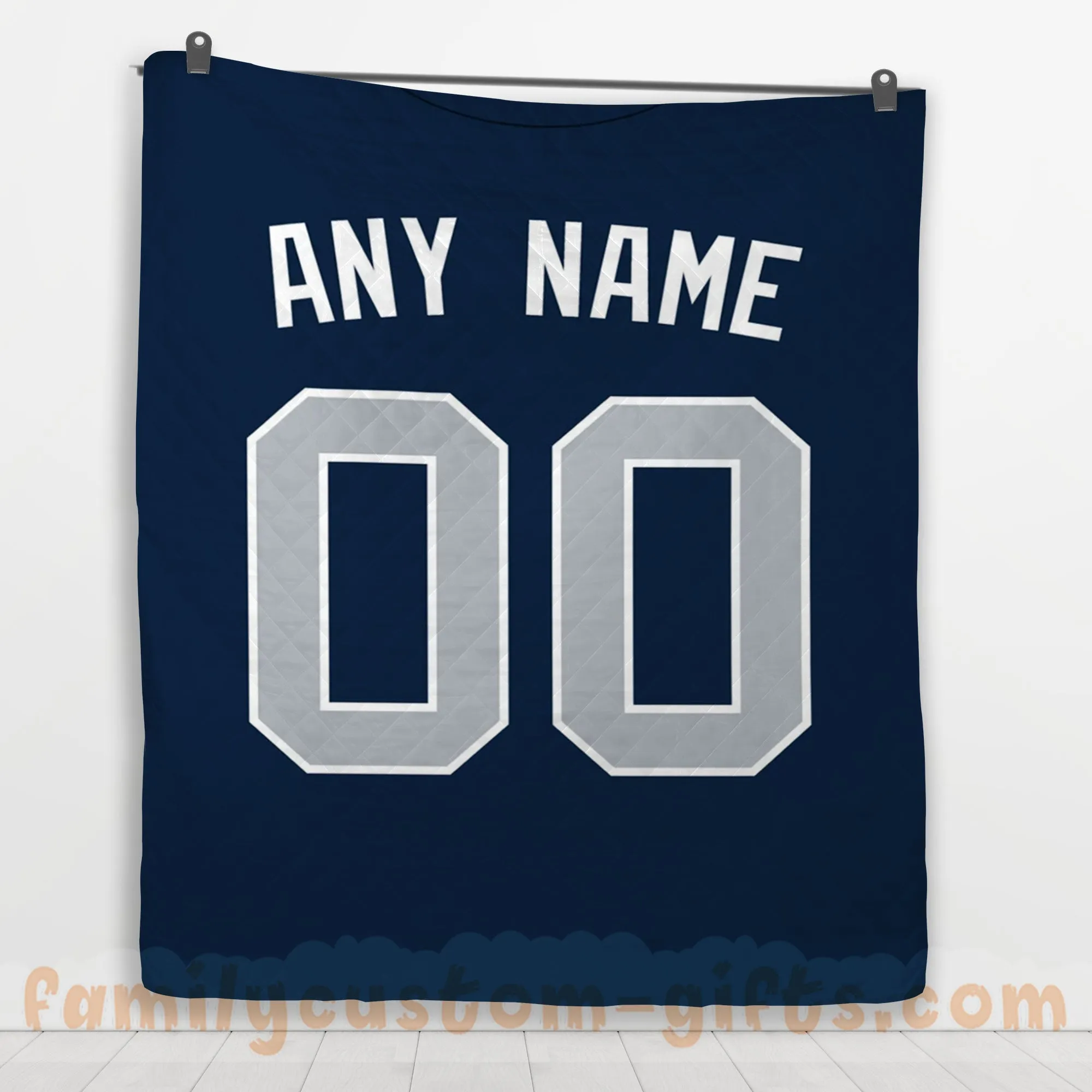 Custom Premium Quilt Blanket New York Jersey Baseball Personalized Quilt Gifts for Her & Him