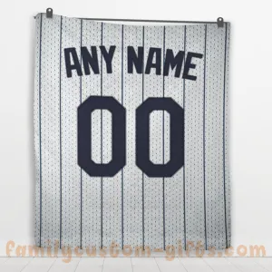 Custom Premium Quilt Blanket New York Jersey Baseball Personalized Quilt Gifts for Her & Him