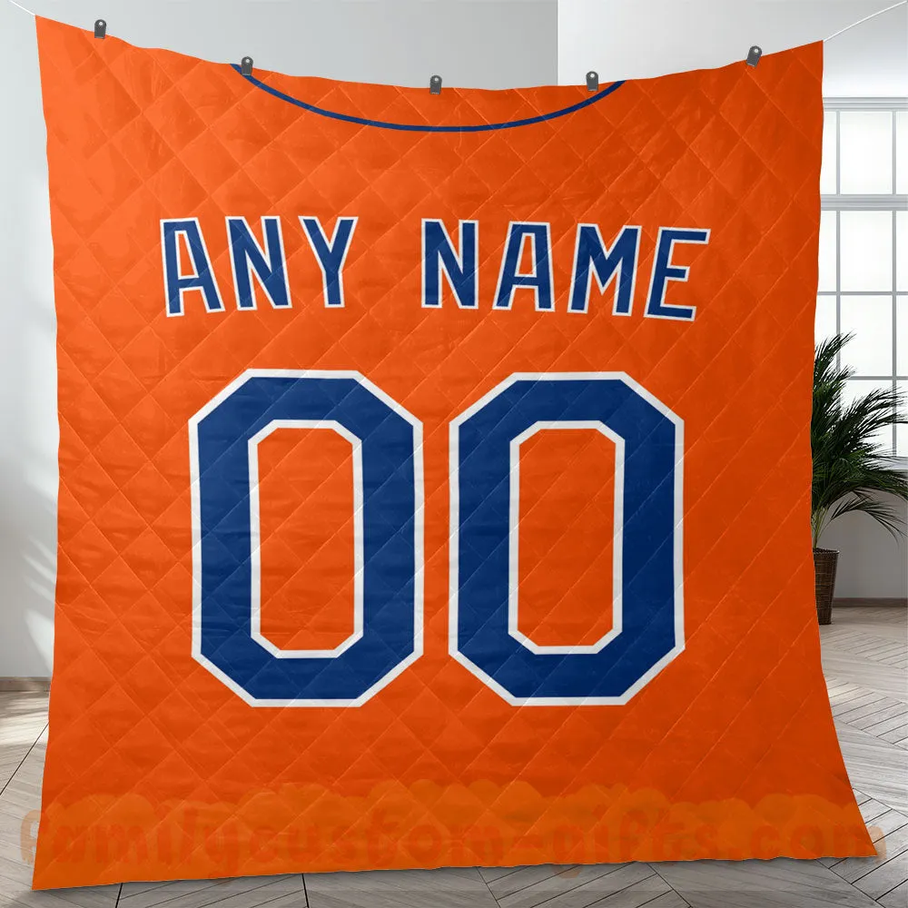 Custom Premium Quilt Blanket New York Jersey Baseball Personalized Quilt Gifts for Her & Him