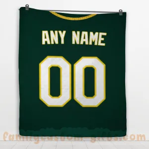 Custom Premium Quilt Blanket Oakland Jersey Baseball Personalized Quilt Gifts for Her & Him